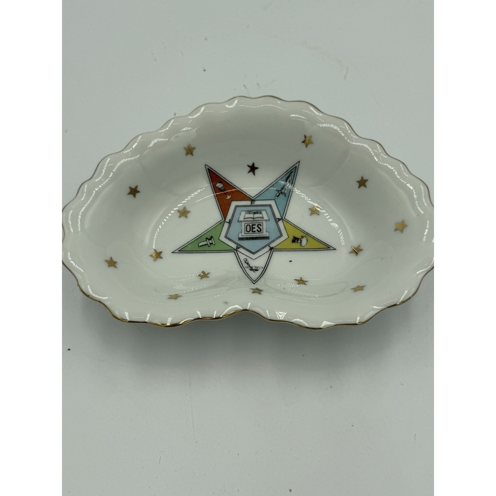 Order Eastern Star Trinket Candy Dish Hand Painted Leftons Scallop Dish Japan